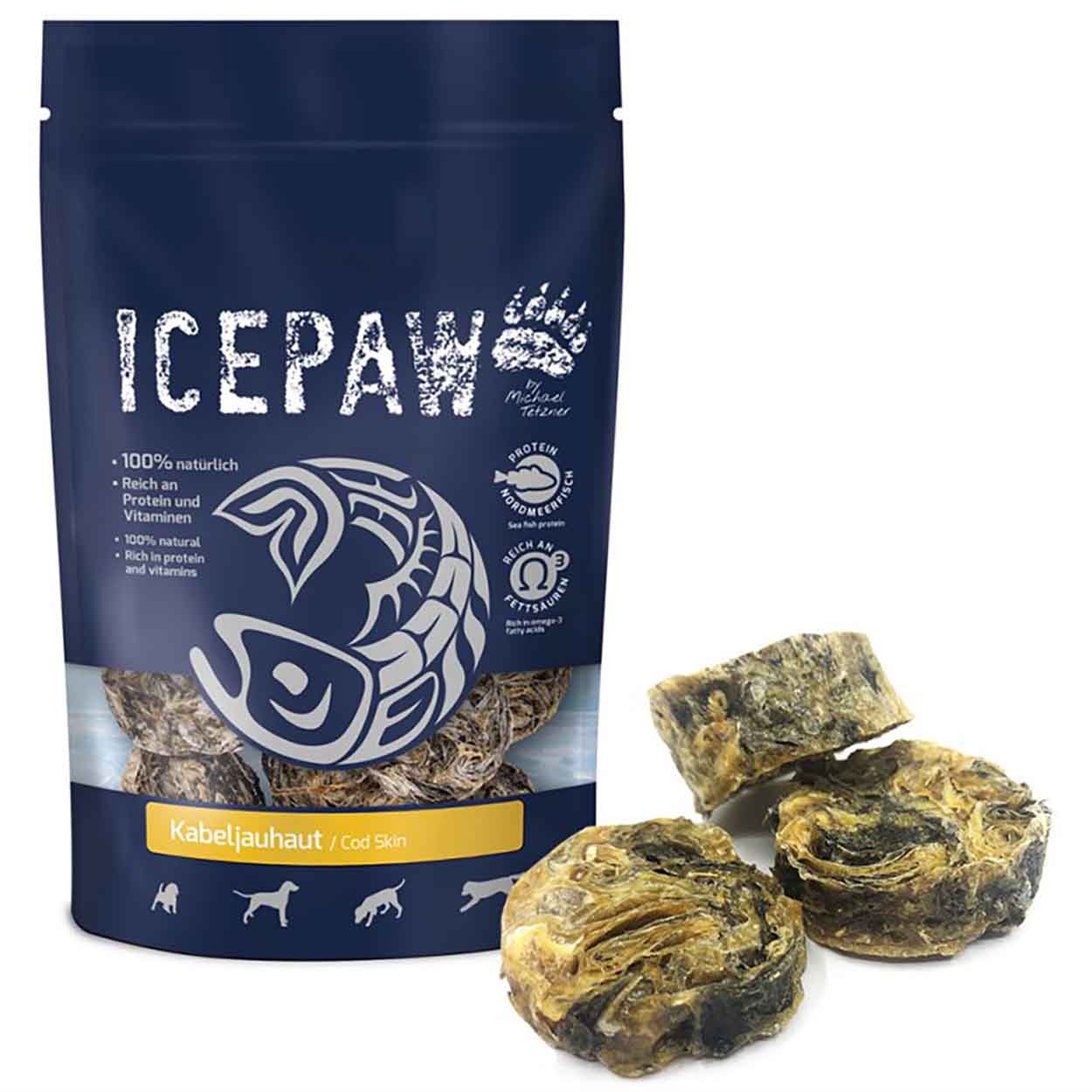 Icepaw Kabeljauhaut 100g