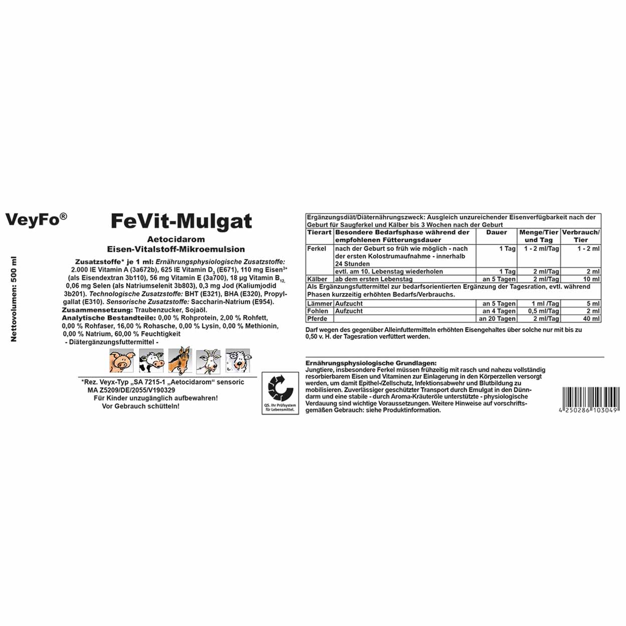 VeyFo FeVit-Mulgat 500ml