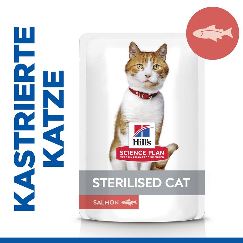 Hills Science Plan Katze Sterilised Cat Adult Lachs 12x85g