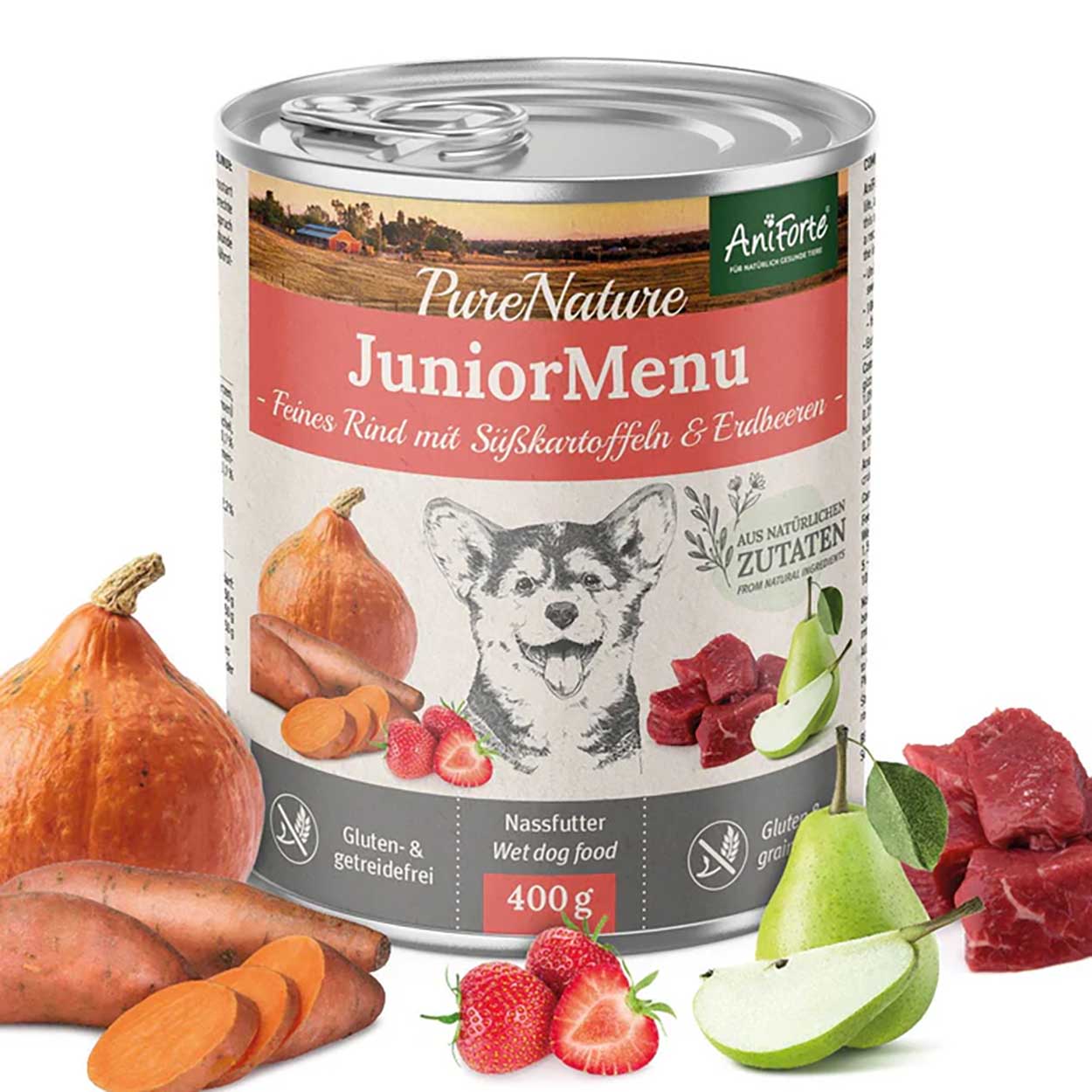 AniForte Pure Nature Junior Menue Rind 6x400g