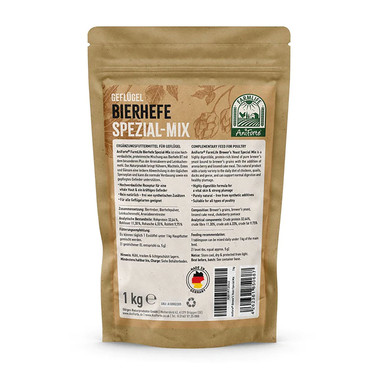 AniForte Farmlife Geflügel Bierhefe Spezial-Mix 1kg