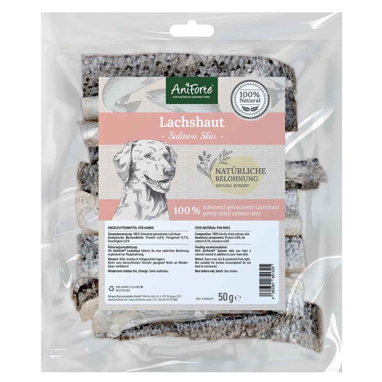 AniForte Lachshaut Snack 50g