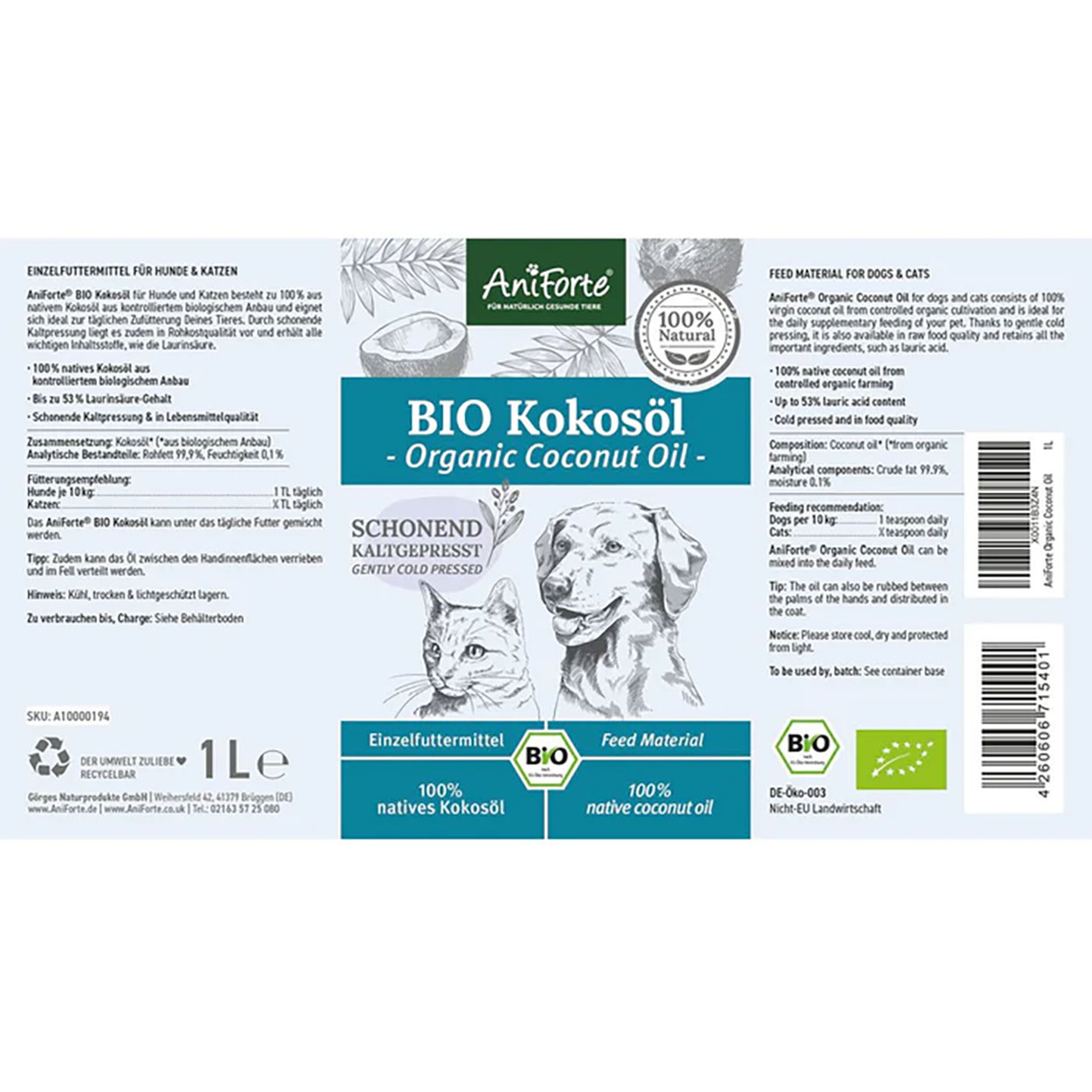 AniForte Kokosöl 1000ml