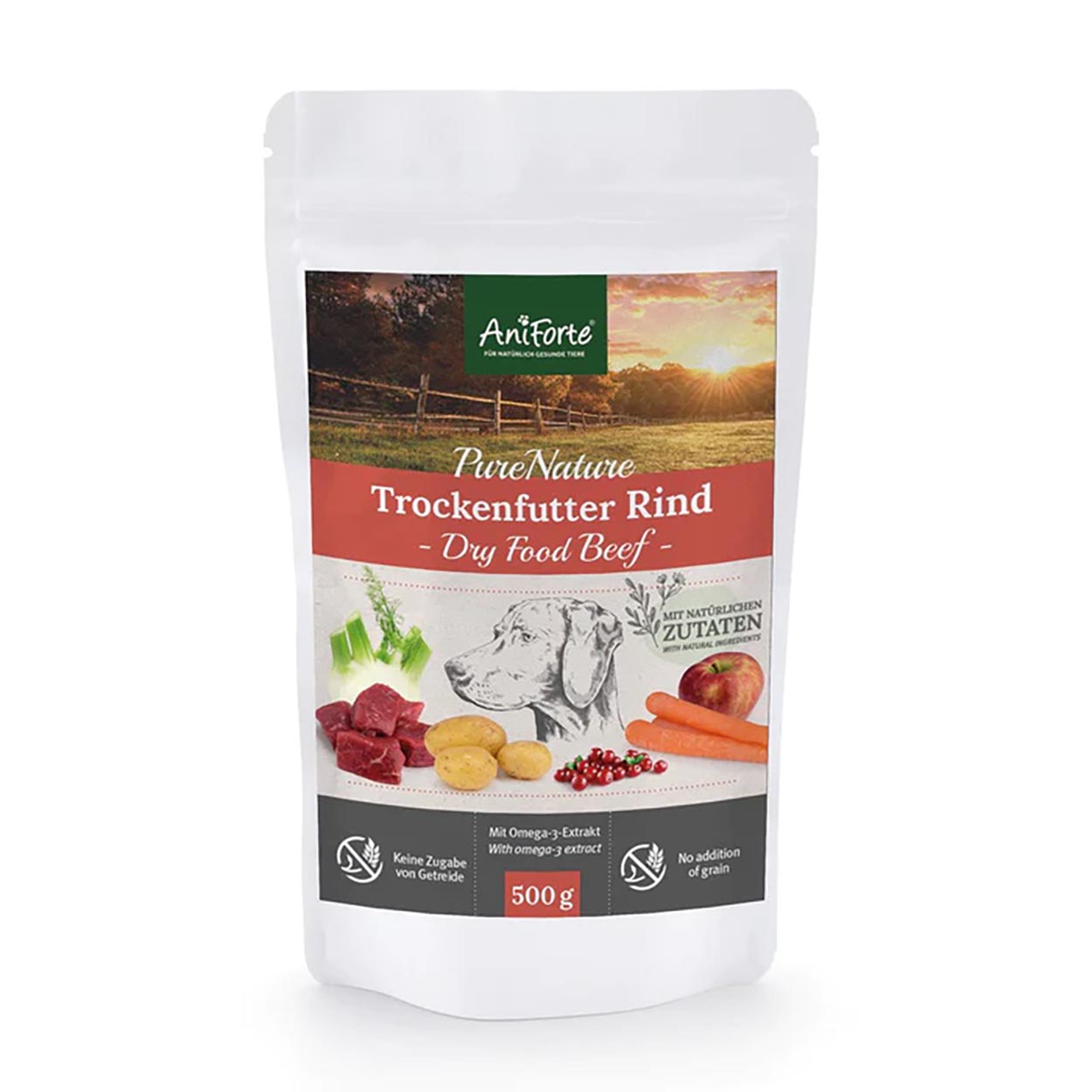 AniForte Pure Nature Trockenfutter Rind 500g