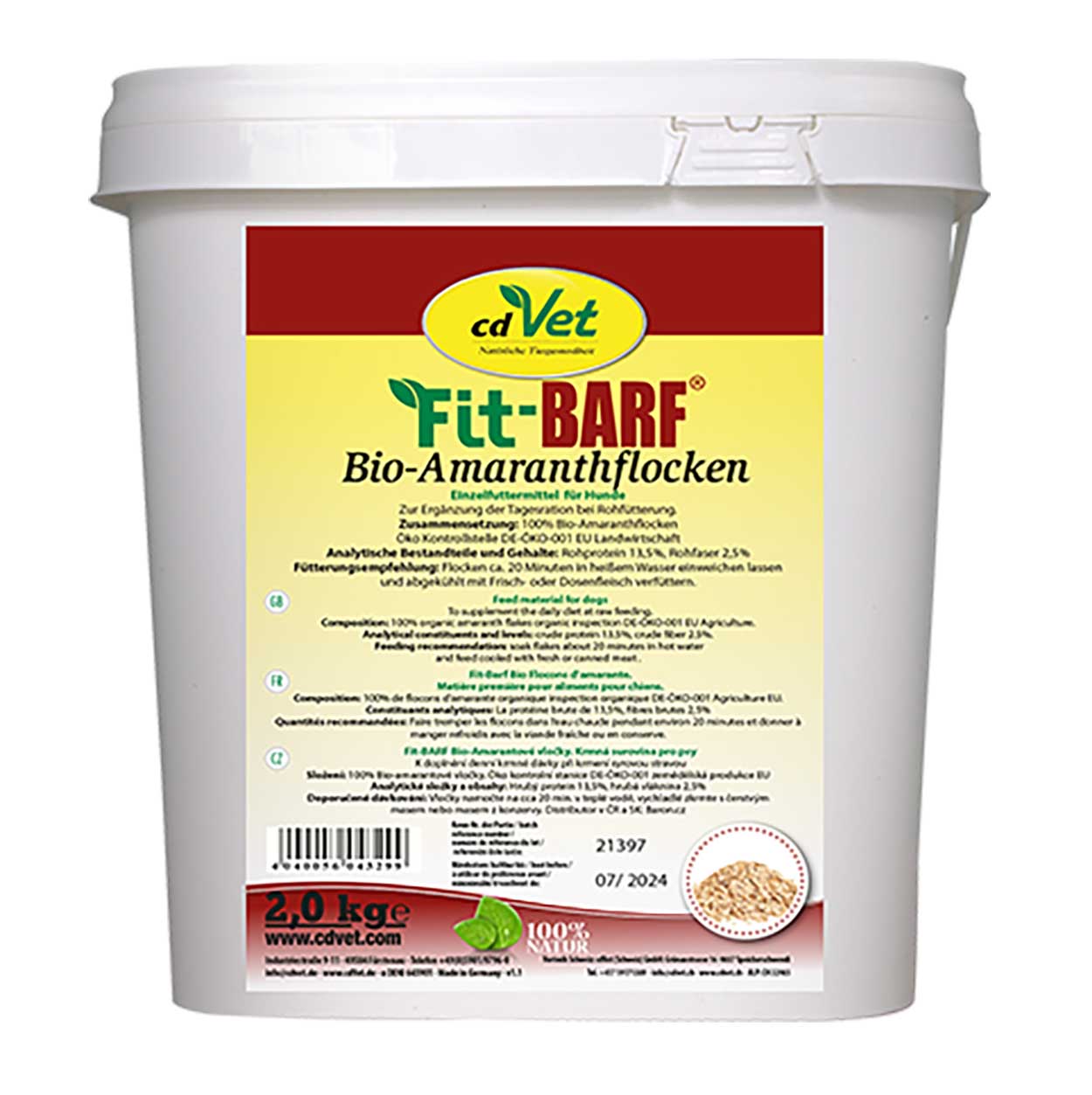 cdVet Fit-BARF Bio-Amaranthflocken 2kg