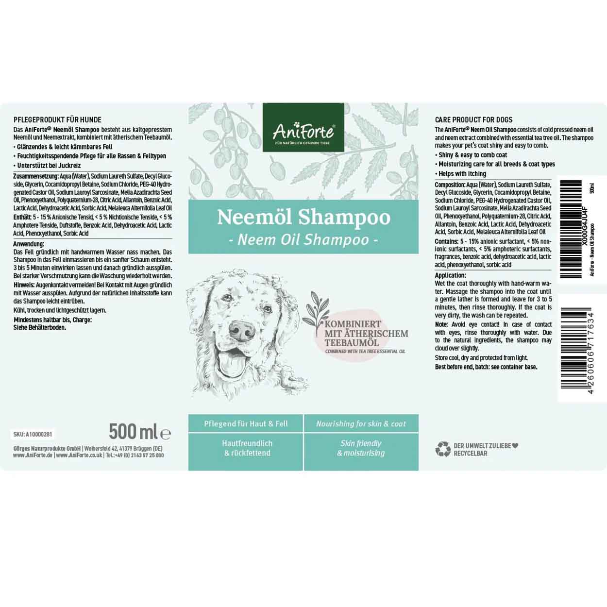 AniForte Neemöl Shampoo 500ml