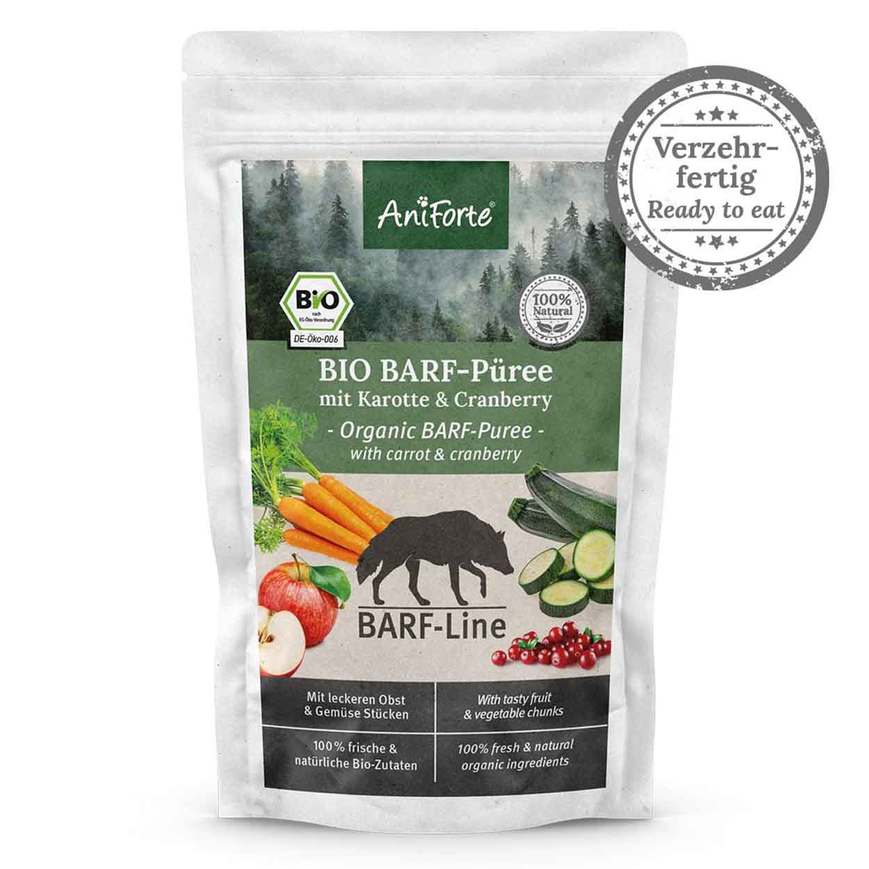 AniForte Bio BARF Püree Karotte & Cranberry 14x150g