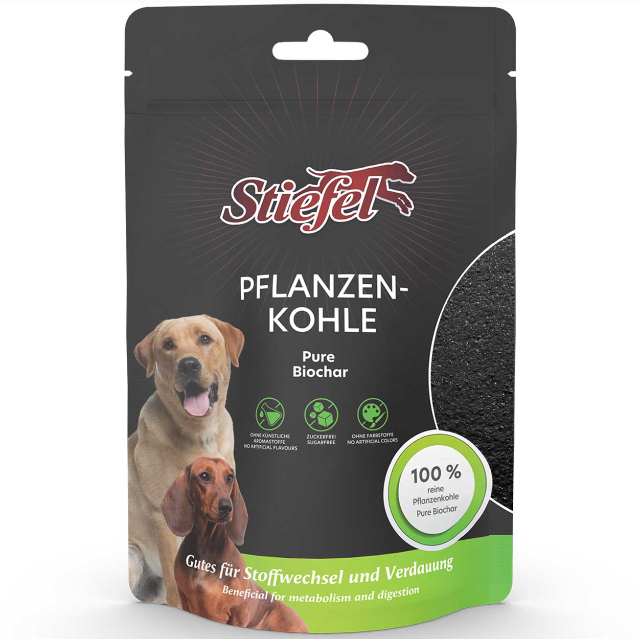 Stiefel Pflanzenkohle Hund 50g