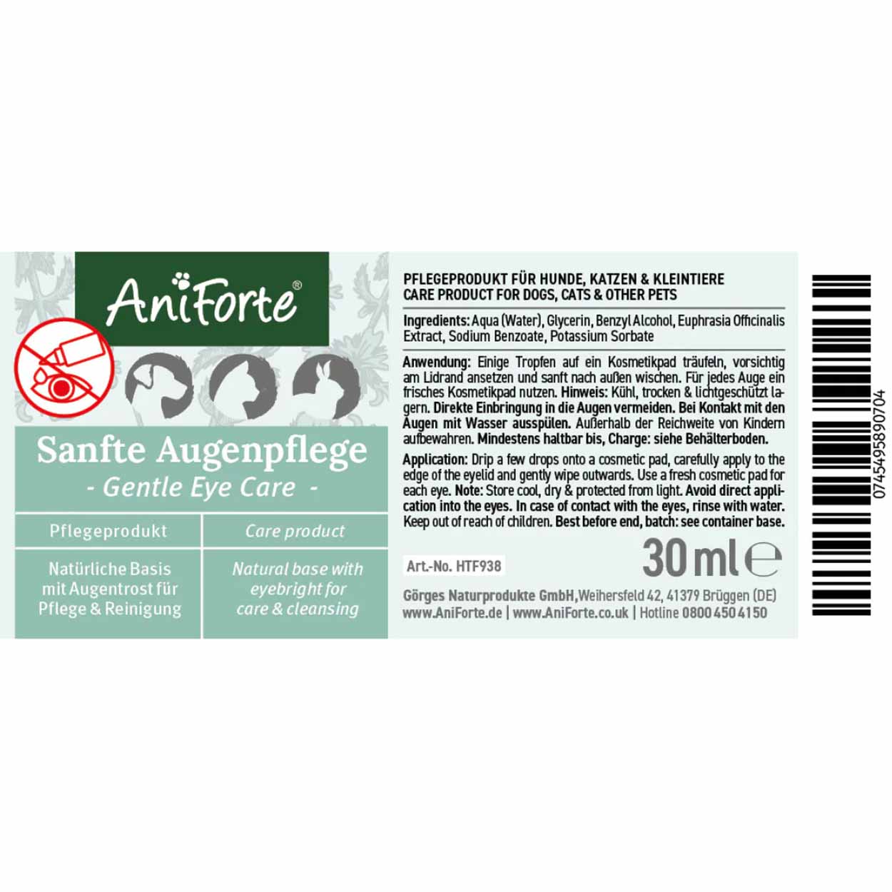 AniForte Sanfte Augenpflege 30ml MHD 12-2024