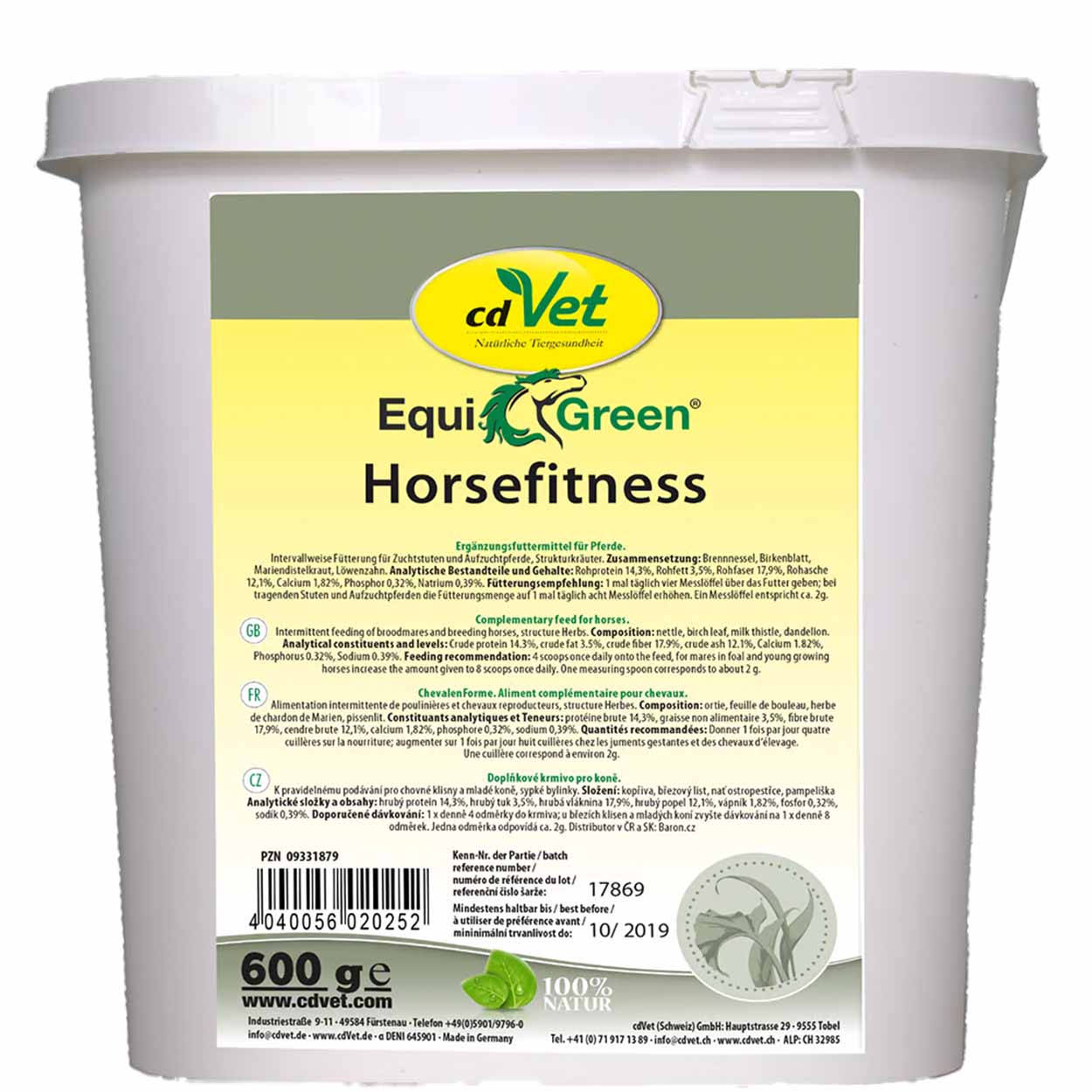 cdVet EquiGreen Horsefitness 600g