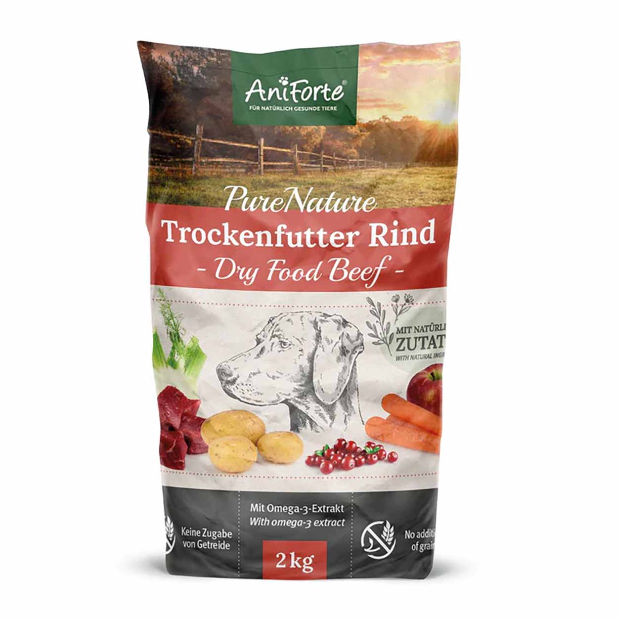 AniForte Pure Nature Trockenfutter Rind 2kg