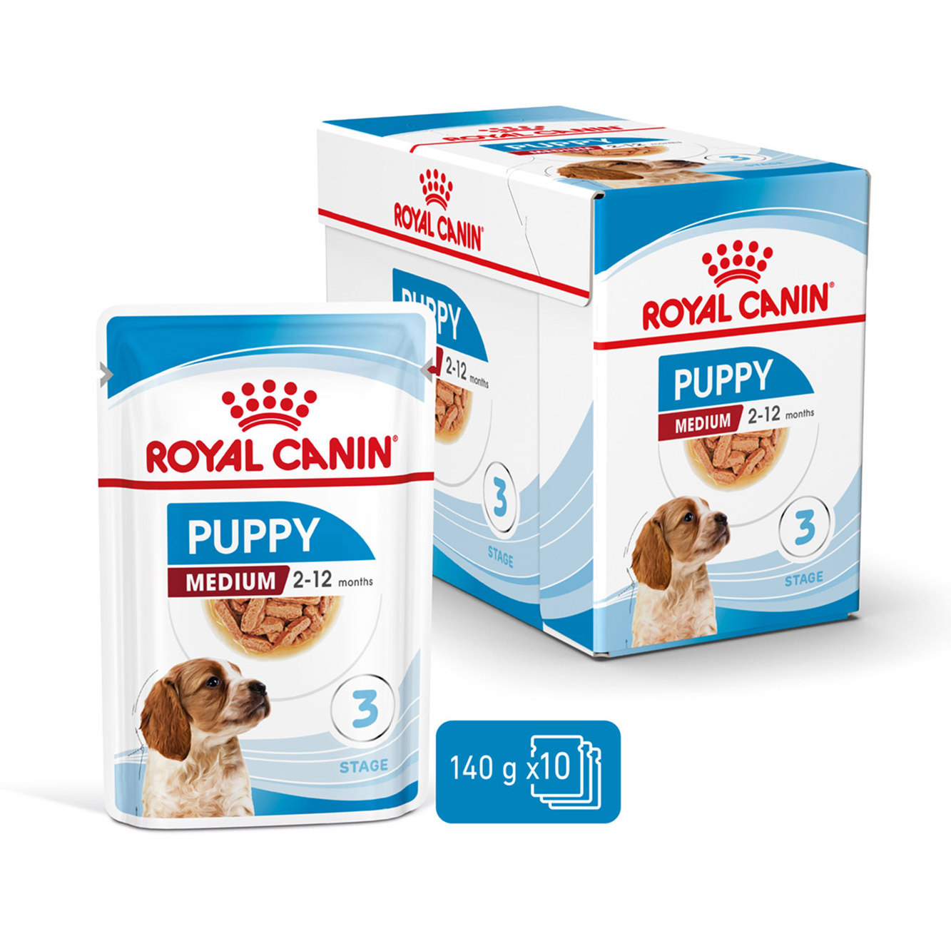 Royal Canin Hund Medium Puppy 10x140g