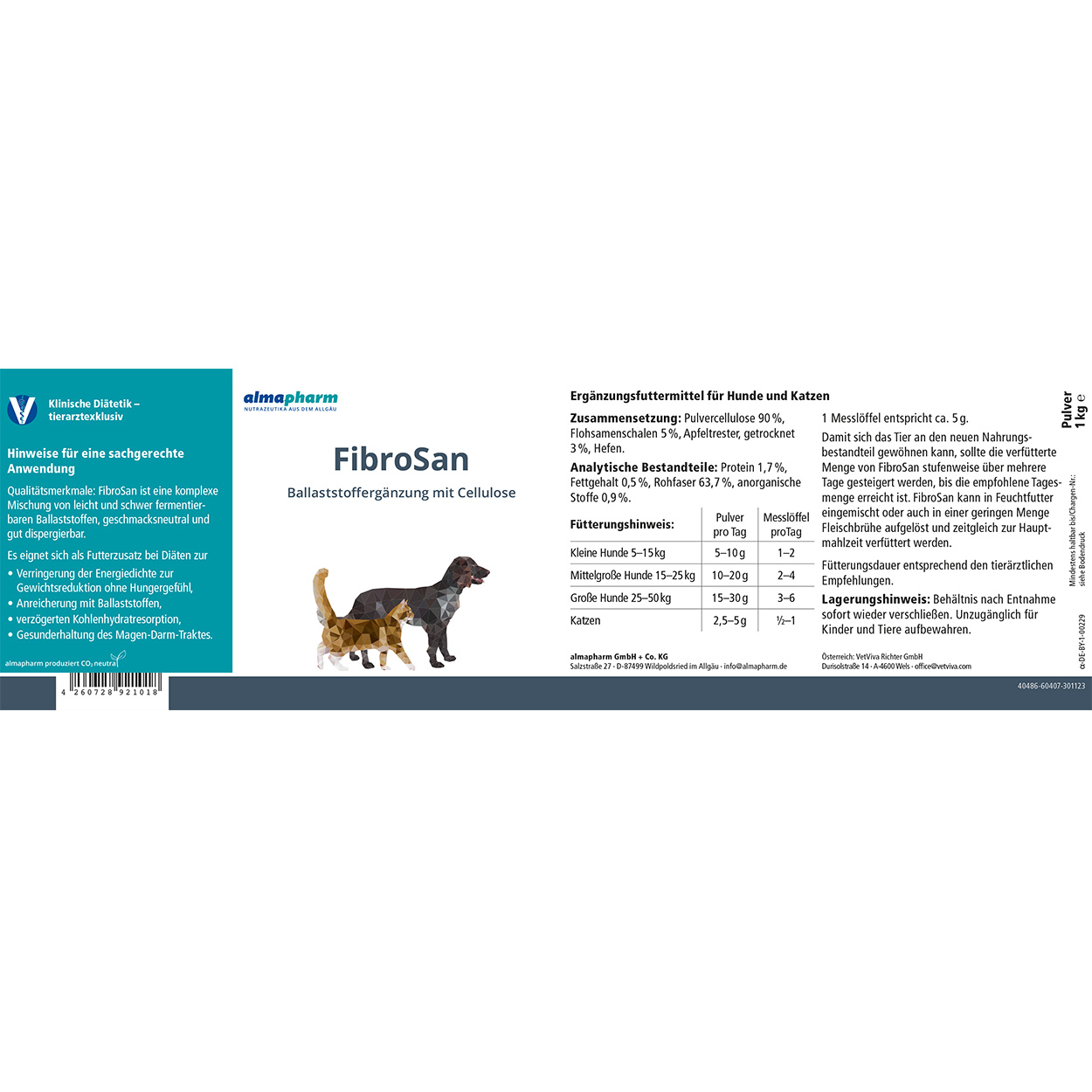 FibroSan Futtercellulose 1kg