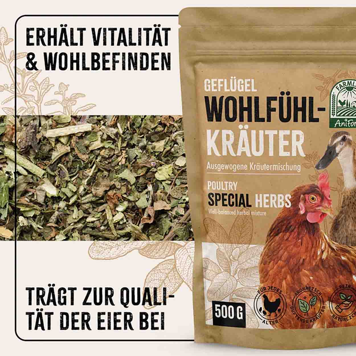 AniForte Farmlife Geflügel Wohlfühlkräuter 500g