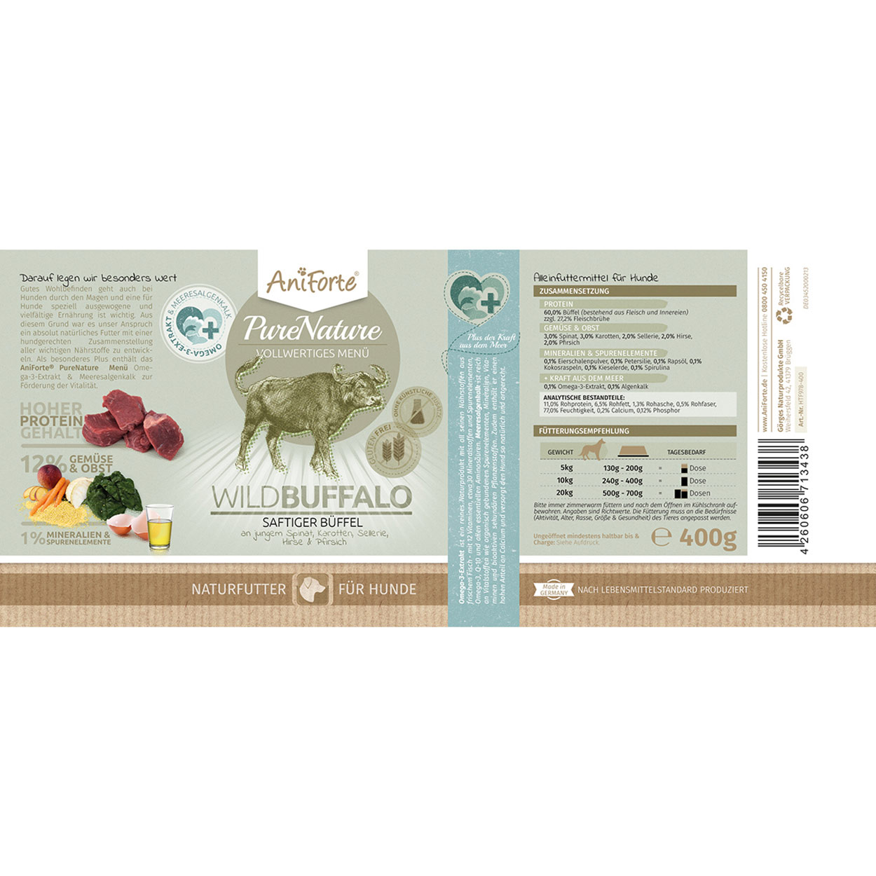 AniForte Pure Nature WildBuffalo 6x400g