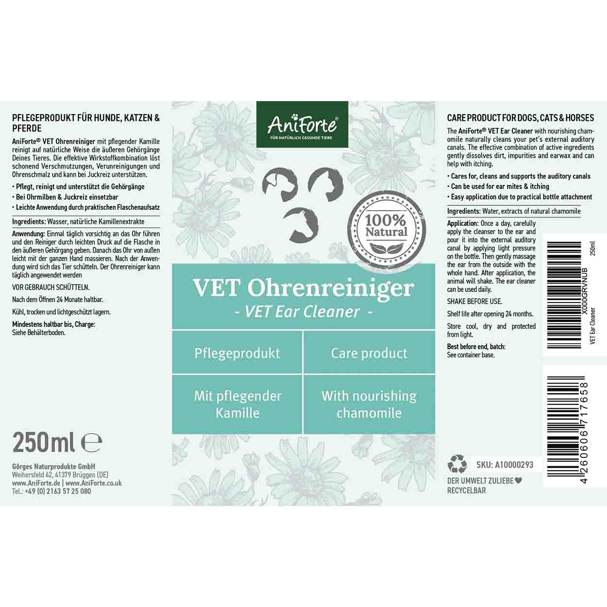 AniForte Vet Ohrenreiniger 250ml