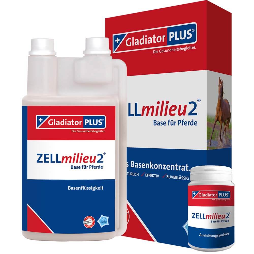 Gladiator Plus ZELLmilieu2 Base + Pulver Pferd 1000ml + 400g