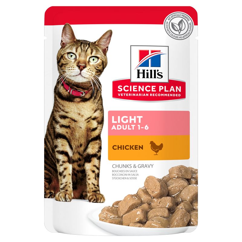 Hills Science Plan Katze Light Adult 12x85g Huhn