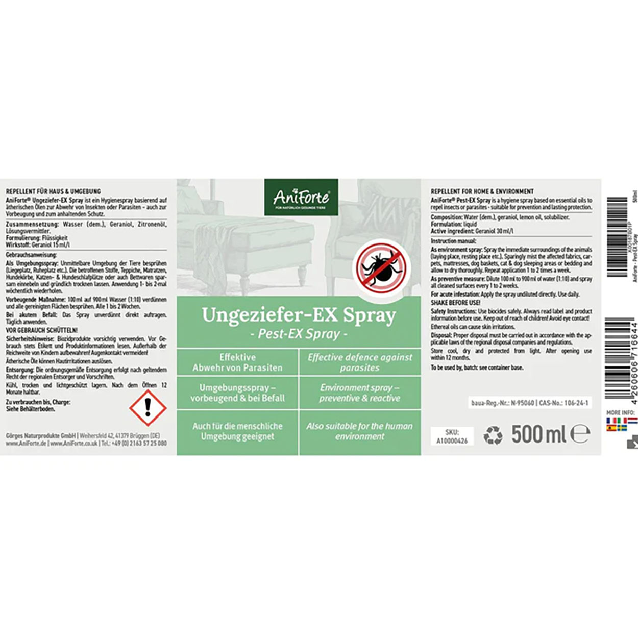 AniForte Ungeziefer EX Spray 500ml