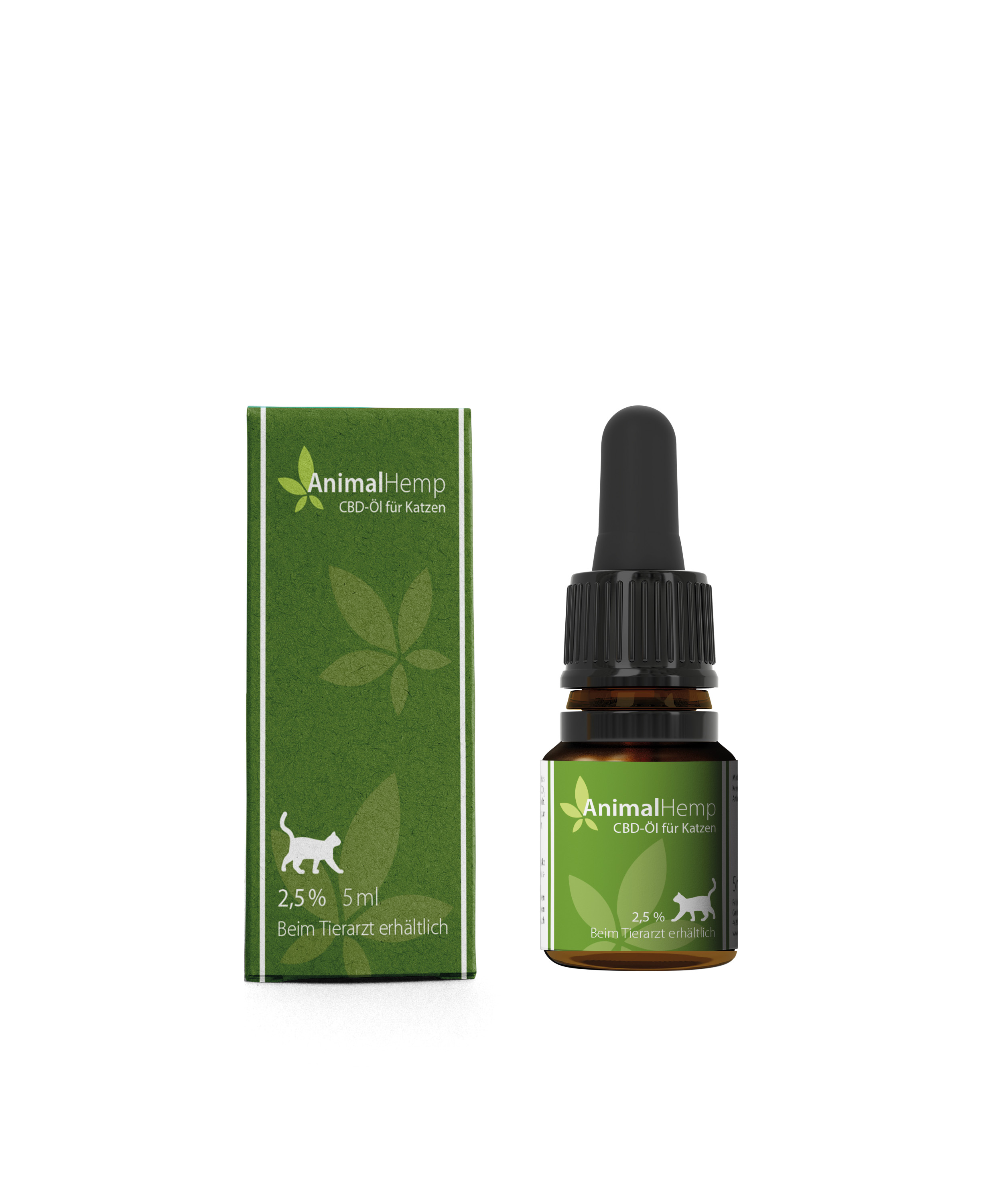 AnimalHemp CBD-Öl 2,5% Pflegeöl Katze 5ml