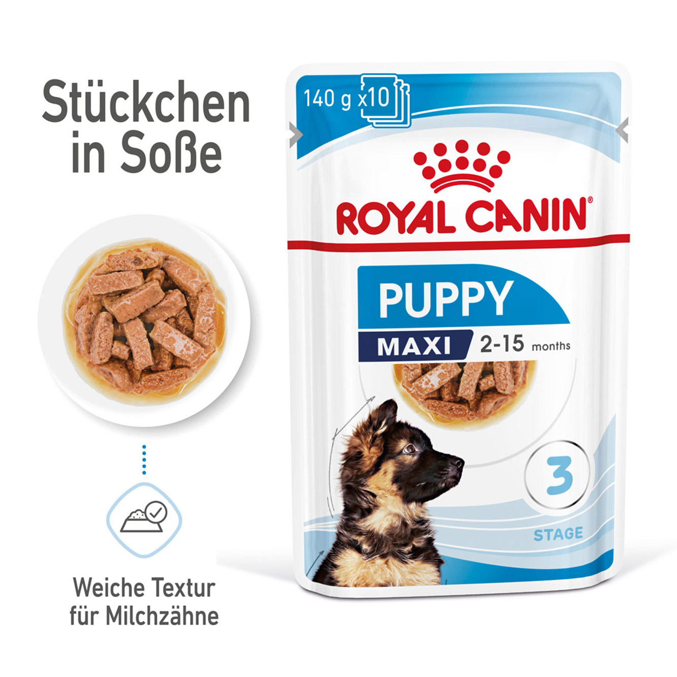 Royal Canin Hund Maxi Puppy 10x140g