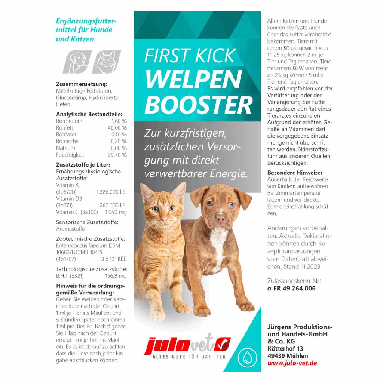 First Kick Welpen Booster 15ml