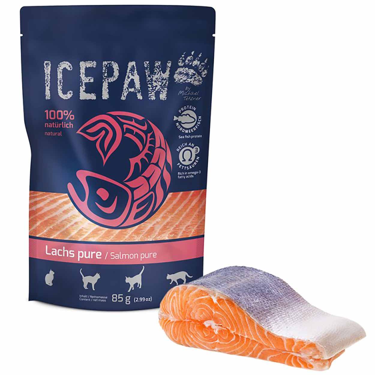 Icepaw Lachs pure Katze 12x85g