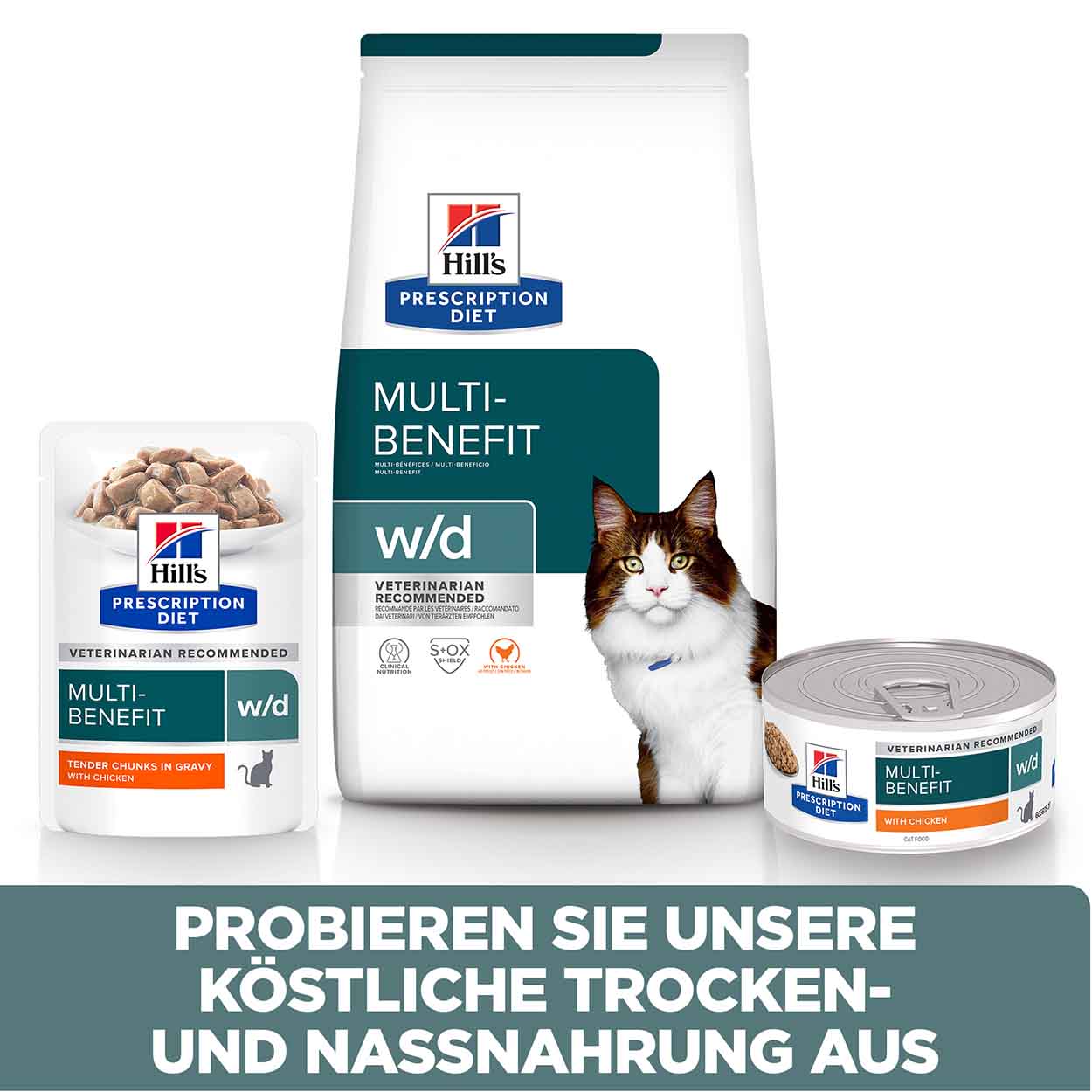 Hills Feline w/d Multi-Benefit mit Huhn 12x85g