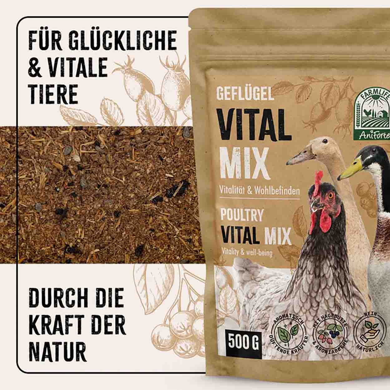 AniForte Farmlife Geflügel VitalMix Pulver 500g