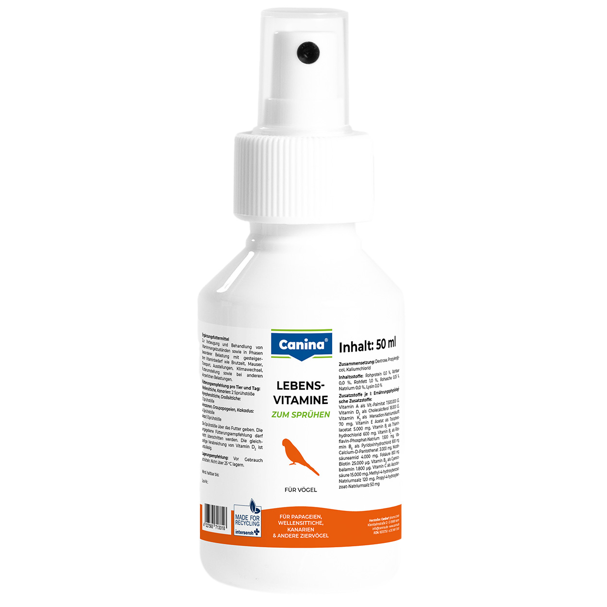 Canina Petvital Lebensvitamine für Vögel