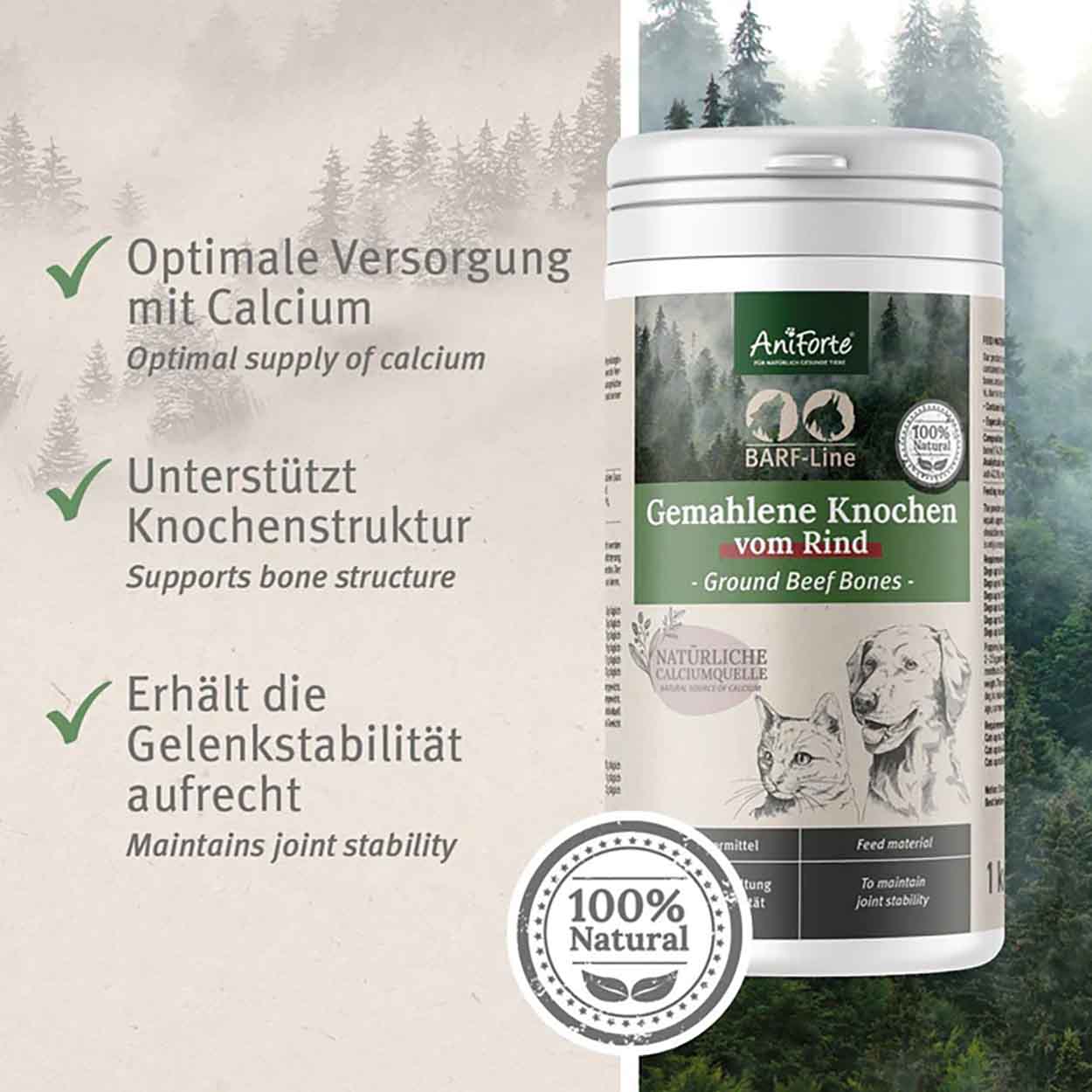 AniForte BARF-Line Gemahlene Knochen 2 kg