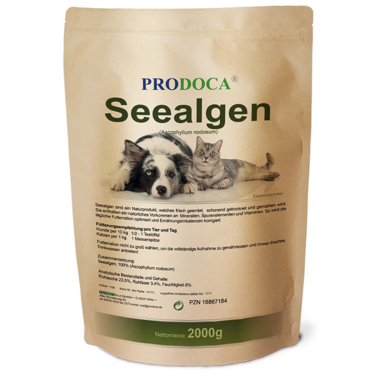 Prodoca Seealgen Hund