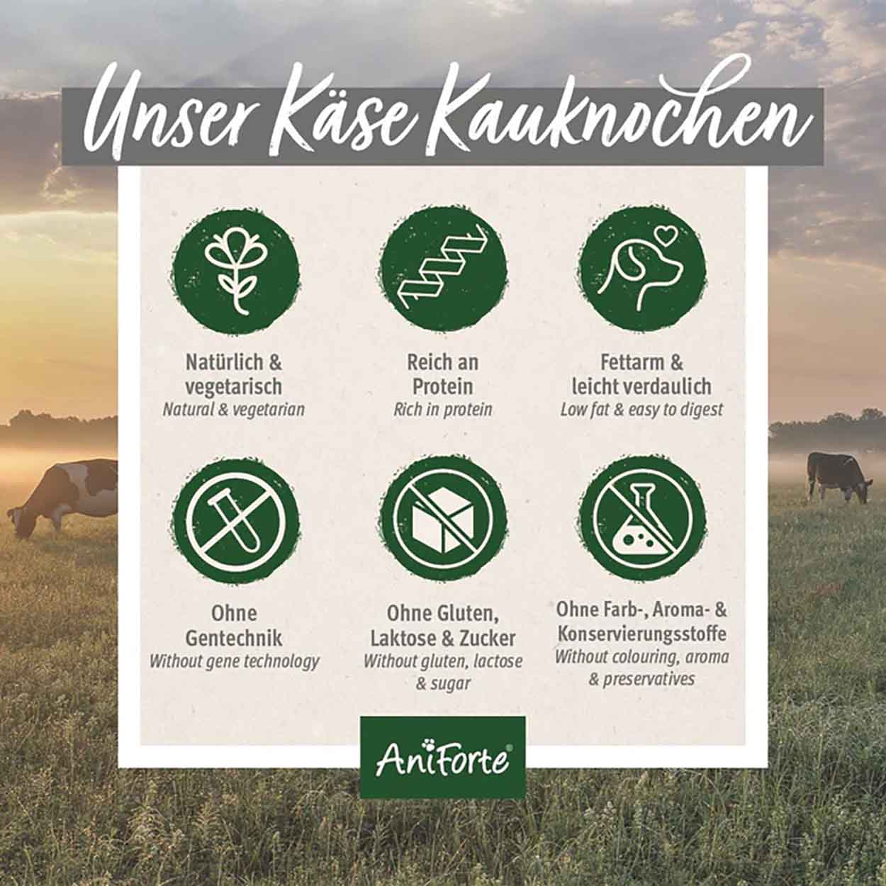 AniForte Käse Kauknochen Mini