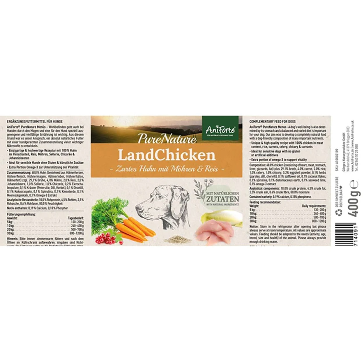 AniForte Pure Nature LandChicken Möhren