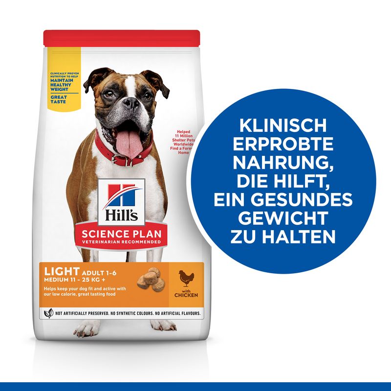 Hills Science Plan Hund Light Medium Adult Huhn 14kg