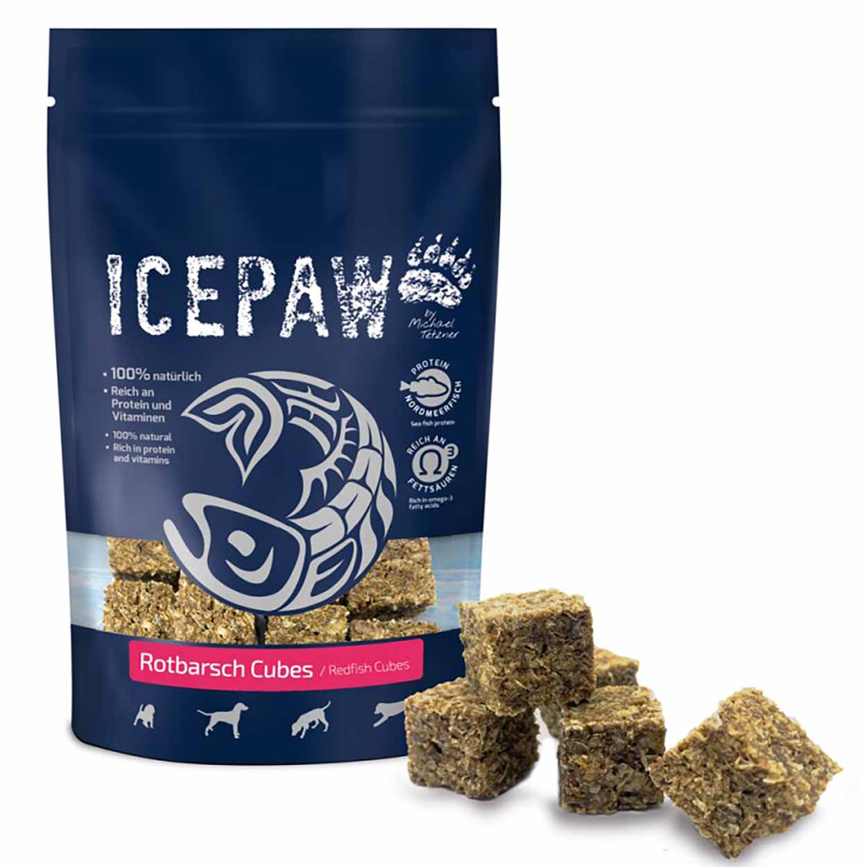 Icepaw Rotbarsch Cubes 100g