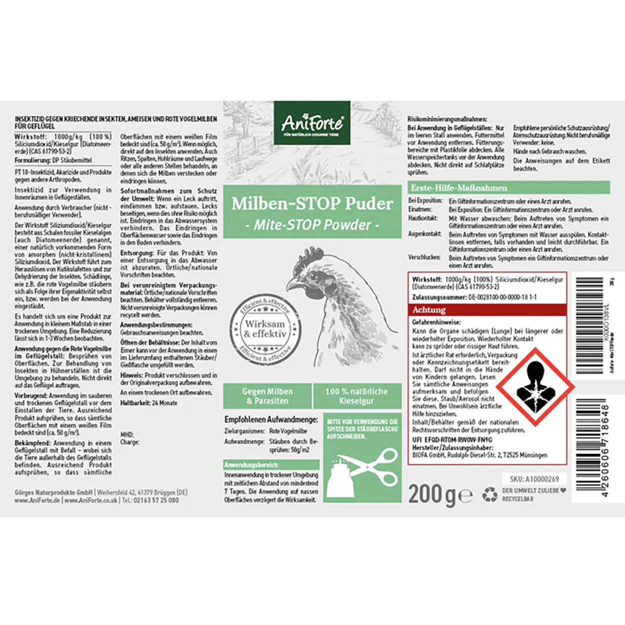 AniForte Milben-Stop Puder 200g