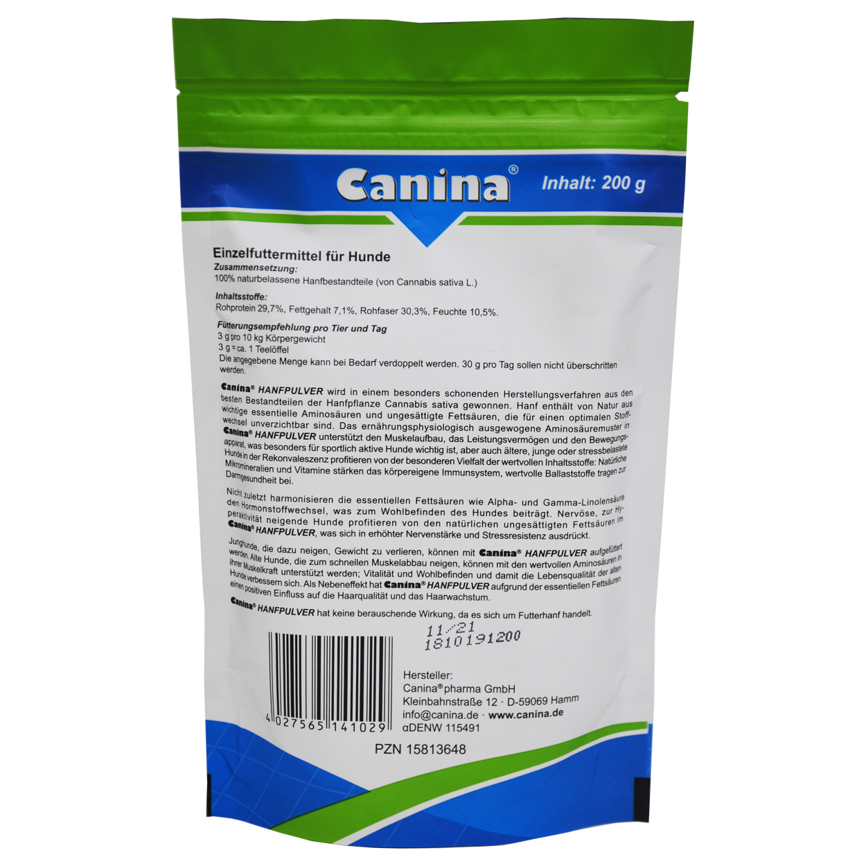 Canina Hanfpulver 200g