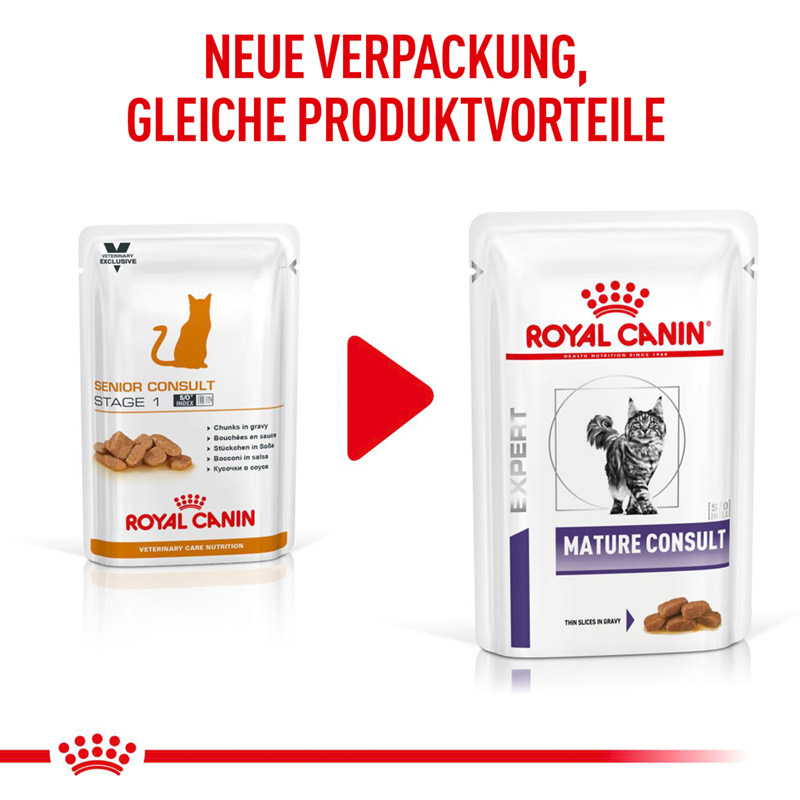 Royal Canin Katze Mature Consult Feine Stückchen in Soße 12x85g