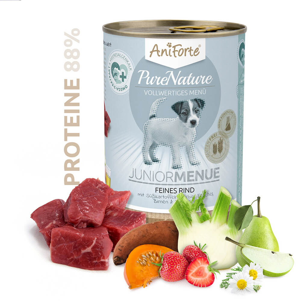 AniForte Pure Nature Junior Menue Rind 6x400g