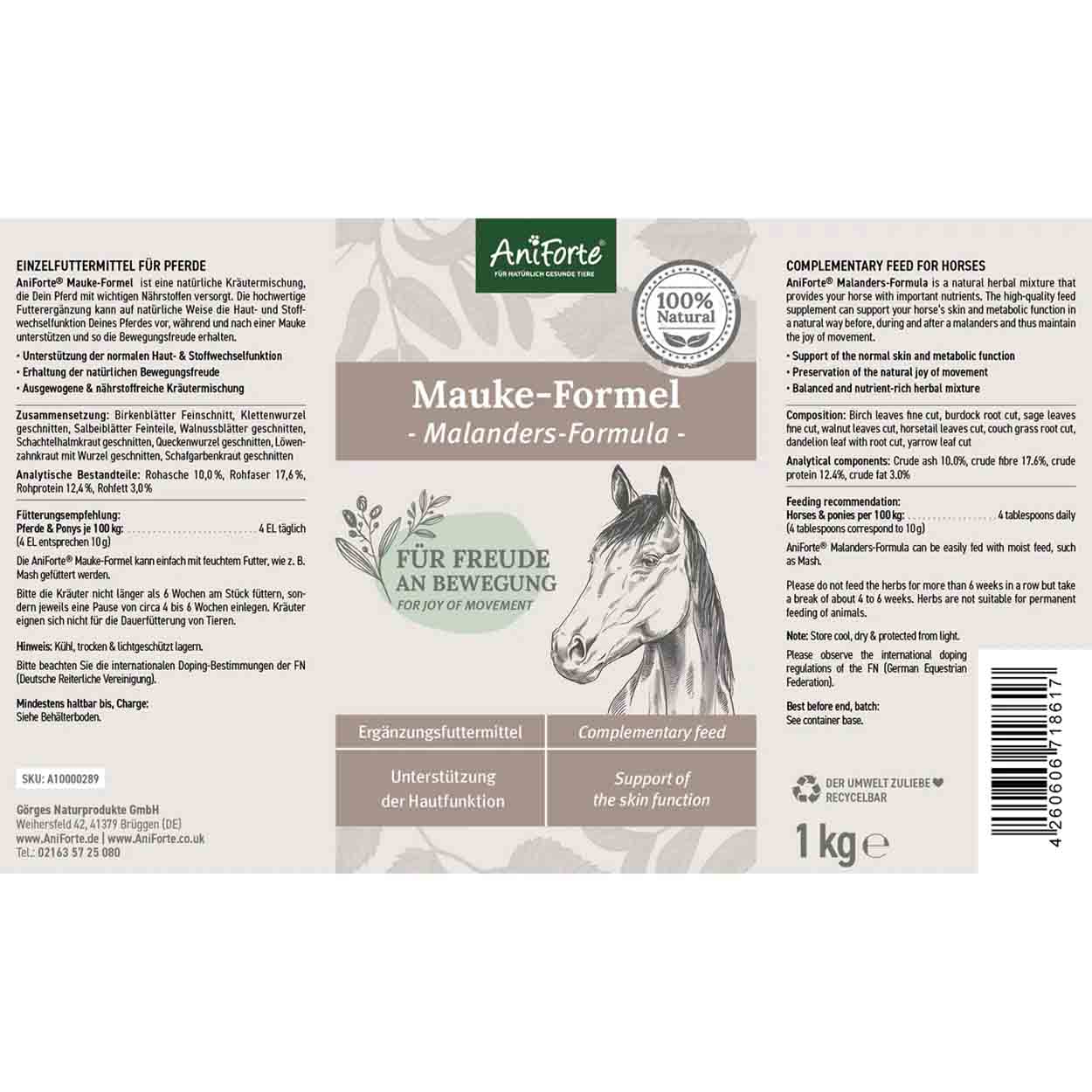 AniForte Pferd Mauke Formel 1kg