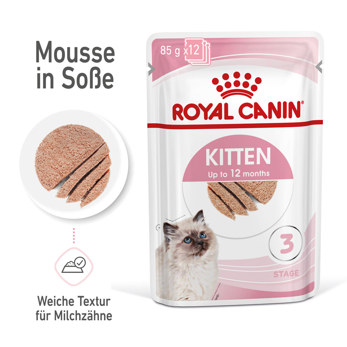 Royal Canin Katze Kitten Mousse 12x85g