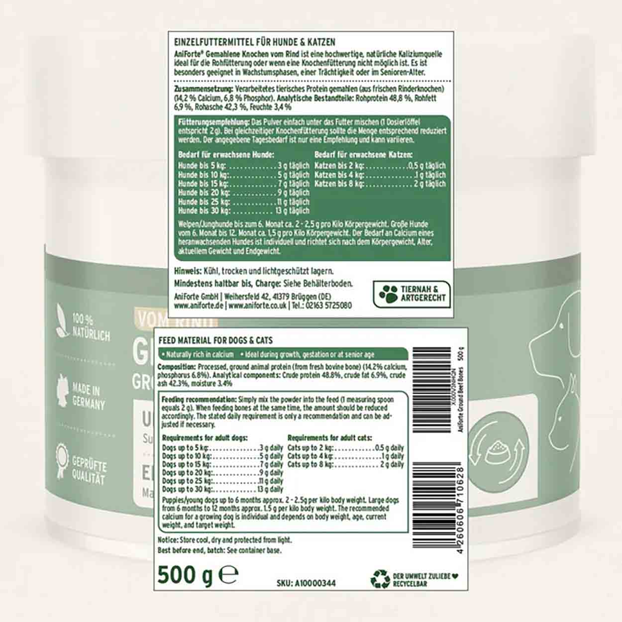 AniForte BARF-Line Gemahlene Knochen 500g