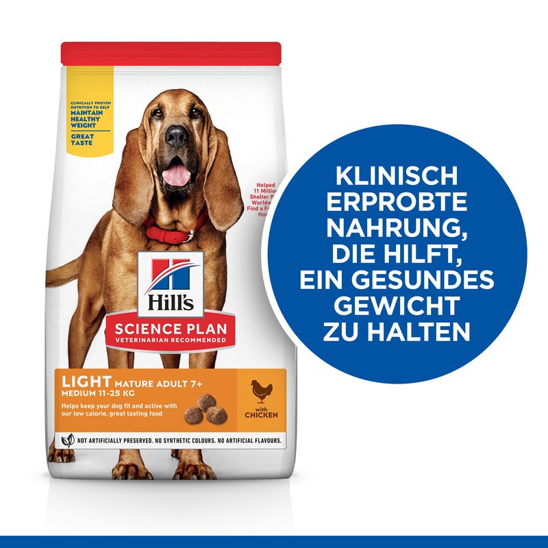 Hills Science Plan Hund Light Medium Mature 7+ Huhn 14kg