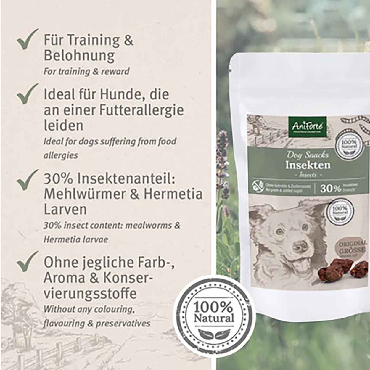 AniForte Dog Snacks Insekten150g