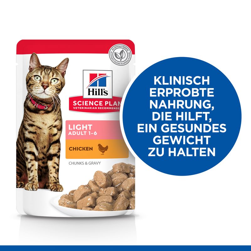 Hills Science Plan Katze Light Adult 12x85g Huhn