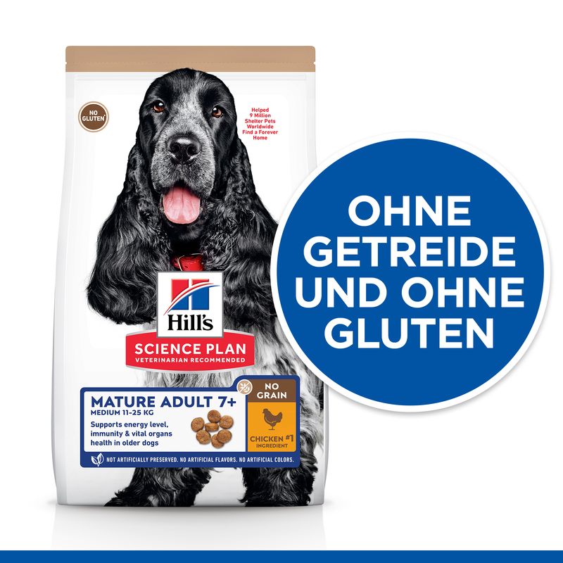 Hills Science Plan Hund no Grain Mature Adult 7+ Huhn 14kg