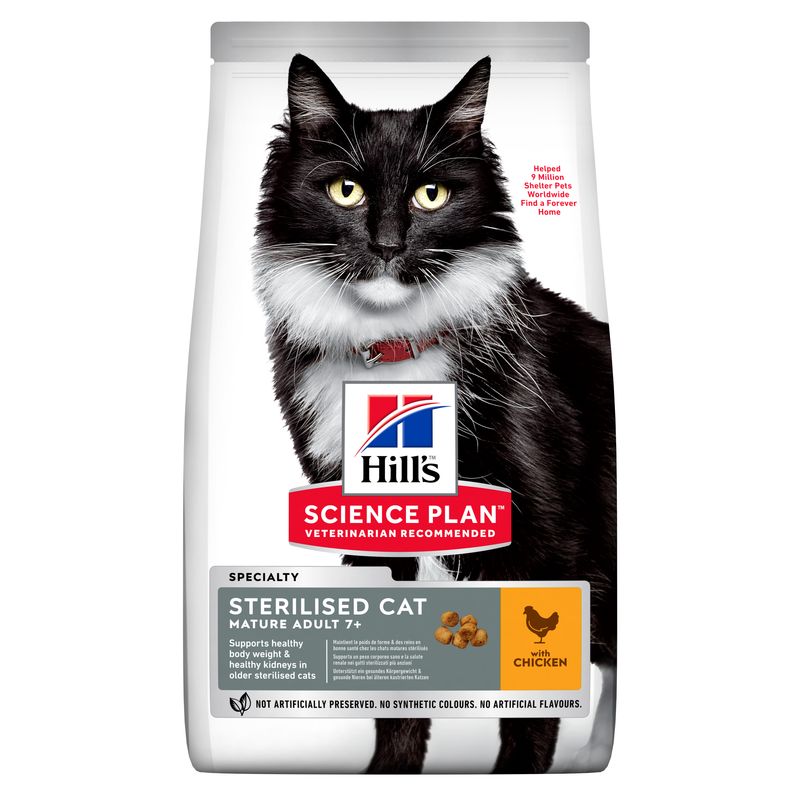 Hills Science Plan Katze Sterilised Cat Mature Adult 7+  Huhn 10kg