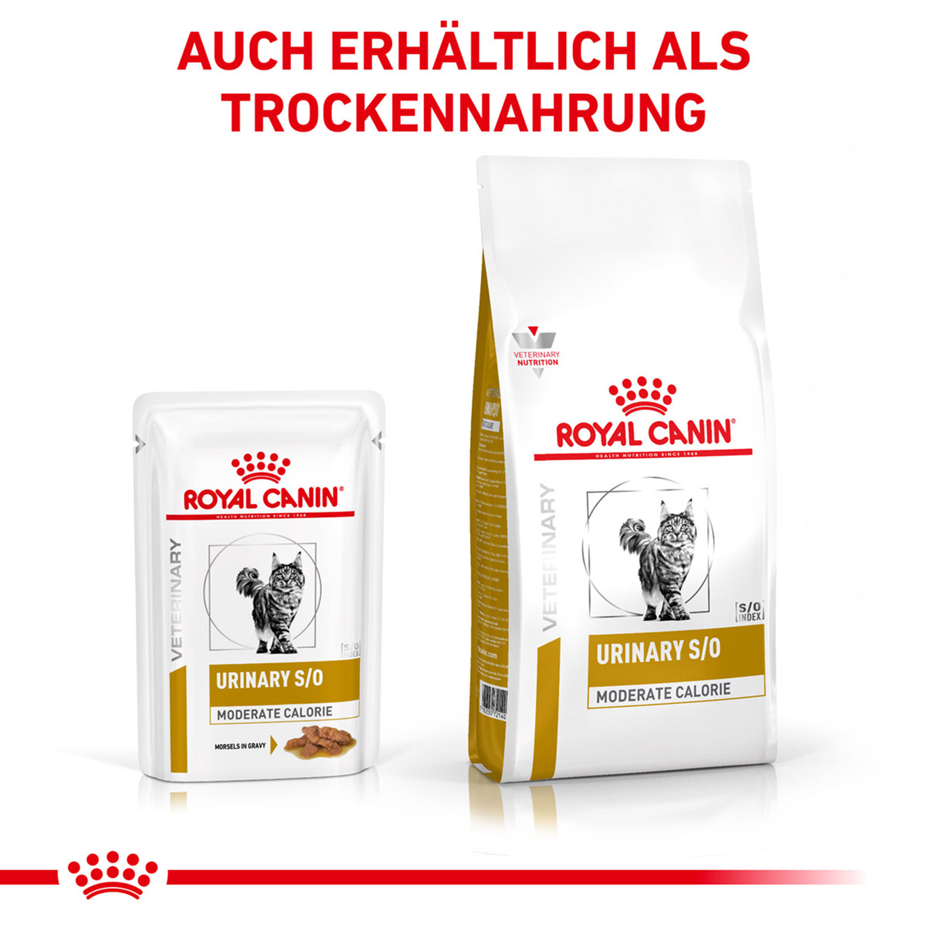 Royal Canin Katze Urinary S/O Moderate Calorie Häppchen in Soße 12x85g