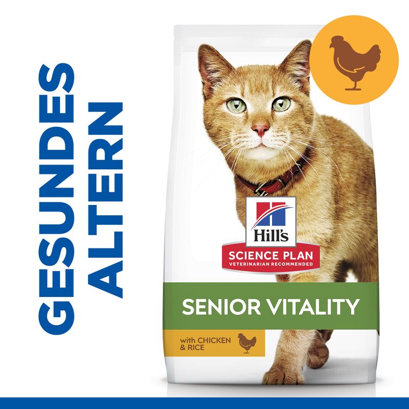 Hills Science Plan Katze Senior Vitality Mature Adult 7+ Huhn 7kg